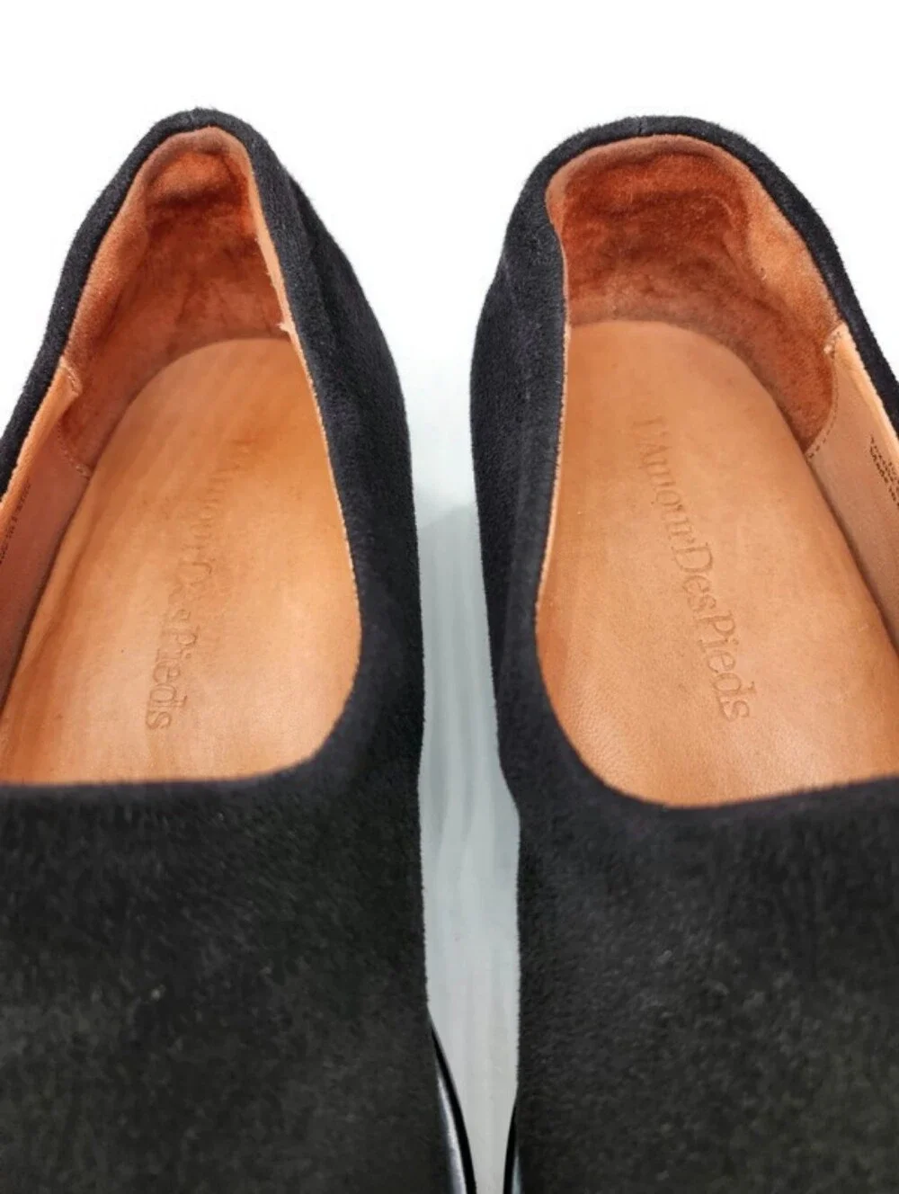 L'Amour Des Pieds Black Soft Vegan Suede Round Toe Slip On Flat Comfort Loafers